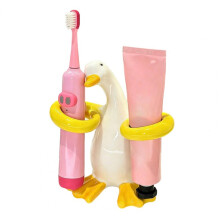 Duck Shape Ceramic Electric Toothbrush Stand for Bathrooms Countertop