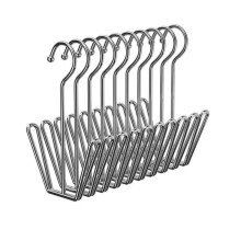 10er Pack Edelstahl U-förmiger Schuhständer - 21cm, Winddicht, Silber