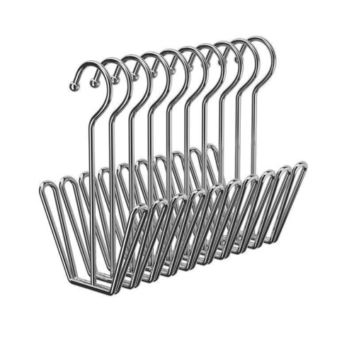 10er Pack Edelstahl U-förmiger Schuhständer - 21cm, Winddicht, Silber