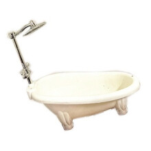Exquisite 1:12 Miniature Bathtub for Dollhouses Bathroom-White