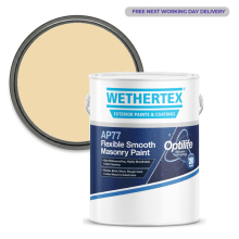 (Butter Cream) Wethertex AP77 Smooth Masonry Paint 5 Litres