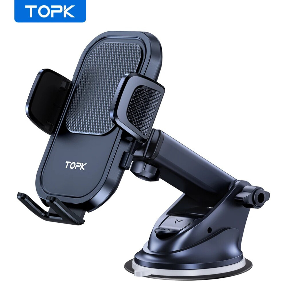 Topk Car Phone Holder Mount For Iphone[Powerful Suction] Phone Mount For Car Dashboard Car Accessories Automobile For Smartphone 635803755217
