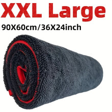 Ultra Absorbent Car Towel XXL Extra Large Microfiber Drying Towel - Ultra Absorbent Thickened Technology with Twist Ring Design