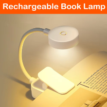 Mini Clip Book Lamp LED Table Lamp Eye Protection 3 Colors Battery Powered Night Light Portable Bedside Student Reading Lamp
