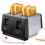 Black Toaster - 4 Slice - Variable Browning - Defrost - Reheat - Extra Wide Slot 1