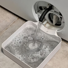 1 Washing Machine Drain Water Collection Tray, No Overflow, Lint Filter and Foreign Object Collection Drip Tray, Clean Laundry Room Water Collection B