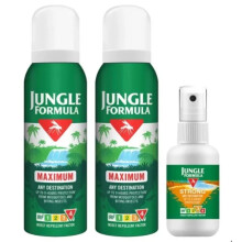 Jungle Formula Insect Repellent Pack, 2 x 125ml and 1 x 60ml