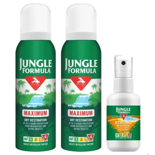 Jungle Formula Insect Repellent Pack, 2 x 125ml and 1 x 60ml