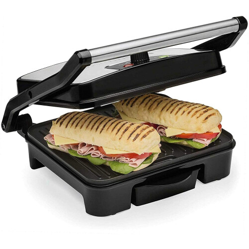 Panini Press Grill Sandwich Maker Toaster Extra Large Non-Stick Plates 2000W UK
