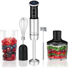 Hand Blender for Kitchen LCD Display 1000W 5 in 1 Immersion Hand Blender Stick