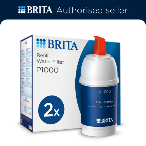 BRITA BRITA P1000 Replacement Water Filter Cartridge for BRITA Filter Taps, 2 Pack