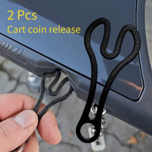 2Pcs Shopping Cart Token Keychain - Supermarket Trolley Unlocking Tool, 3D Plastic, Portable & Reusable, Compact Sturdy Design