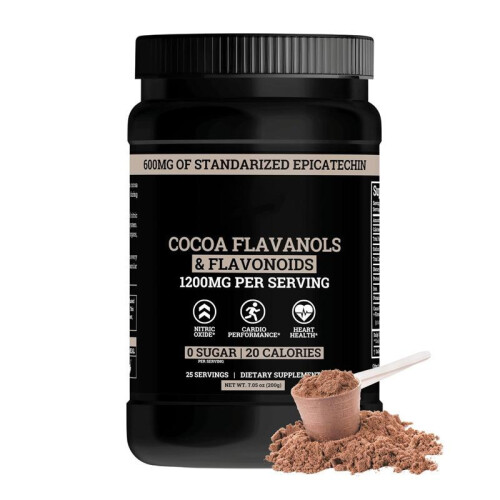 High Flavanol Black Forest Supplement Cacao Flavonoid Solid Drink Antioxidant 60 Count