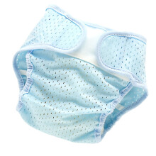 LEORX Newborn Diaper Cover Ice Silk Mesh Sky Blue 1 Piece