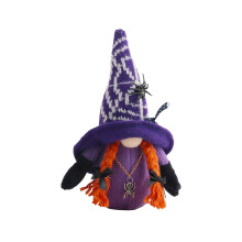 Halloween Gnome Ornament Purple Plush Dwarf Pendant