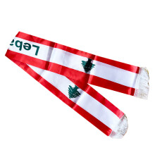 Lebanon Flags Scarf for All Age Lebanese Flags Scarf for-White