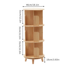 360 Rotating Wooden Bookshelf
