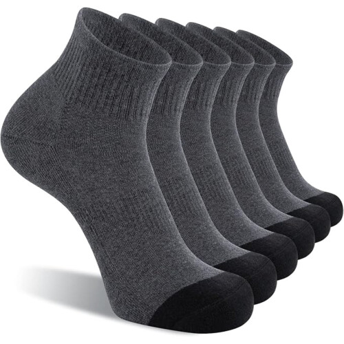 Men's Ankle Socks Cushioned Arch Support 6-Pack