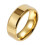 Stainless Steel Double Beveled Ring Gold Size 10 1