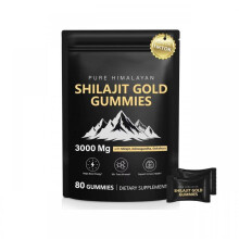 Himalayan Shilajit Gold Gummies 80 Count Dietary Supplement for Men Energy Anti-Fatigue Organic Herbal Gummy