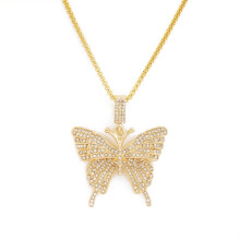 Butterfly Necklace Hip-Hop Style Gold Unisex