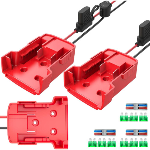 Power Wheel Adapter Kit for Milwaukee 18V Battery 3-Pack
