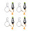 4 stuks Grip Line Release Clip voor Planer Board-Model B 1
