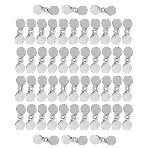 50 Stücke Metall Spinner Köder Propeller Scheiben-Silber L