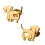 Cute Dachshund Studs Earrings Ear Studs Unique Style Ear-Gold 1