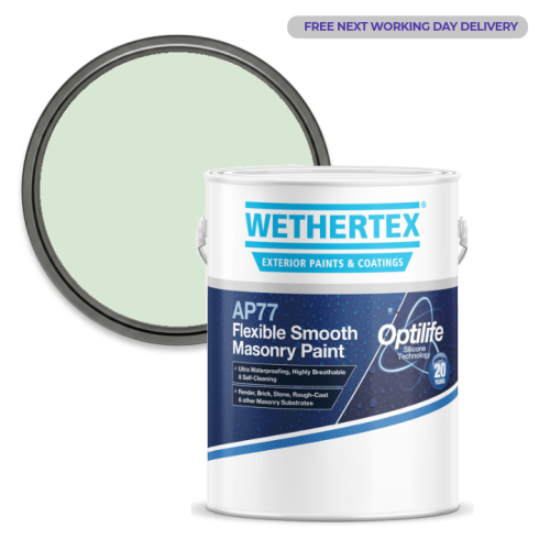 (Mint Green) Wethertex AP77 Smooth Masonry Paint 5 Litres