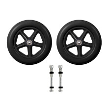 2Pcs 6/7/8inch Heavy Duty Wheelchair Front-8 inches Black