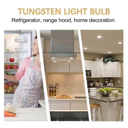 4PCS 10W Refrigerator Bulb E12S Base Replacement Fridge Light Range Hood Bulb p 1