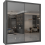 MN Furniture (Grey,  203cm) Modern Double Mirrored Sliding Wardrobes 2