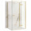 Καμπίνα Ντους Rea Atlas 100x90 Brush Gold αριστερή 1