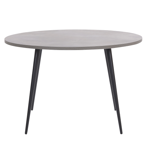 Beliani Dining Table ODEON Grey Concrete Effect 120 cm 120 cm