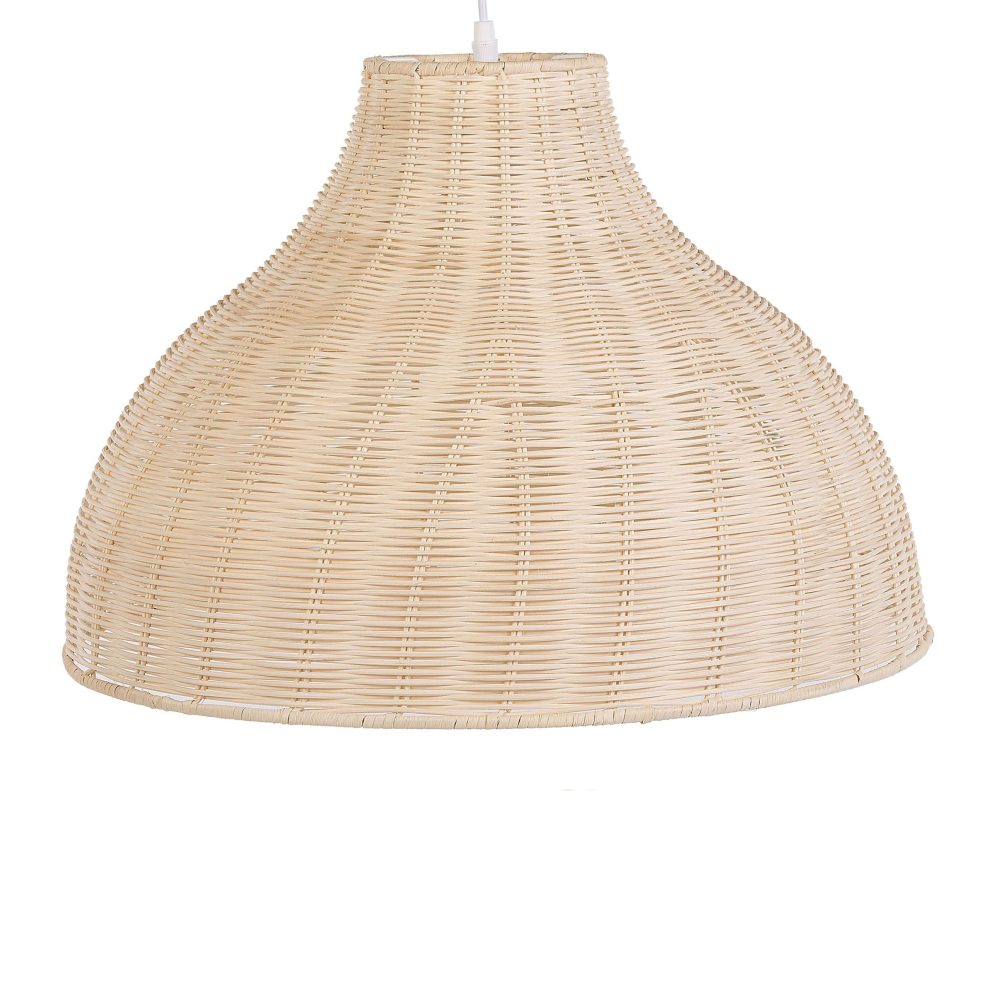 Beliani Pendant Lamp Millian Rattan Light Brown
