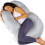 (Light Grey) Aamira Pregnancy Pillow C Shaped Shredded Memory Foam 1