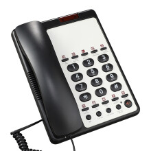 B188B téléphone filaire téléphone fixe gros bouton-Noir