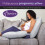 (Light Grey) Aamira Pregnancy Pillow C Shaped Shredded Memory Foam 8