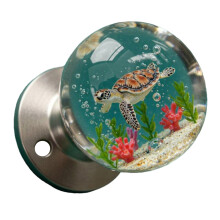 Poignée de porte élégante à fleurs claires, bouton rond-Tortue