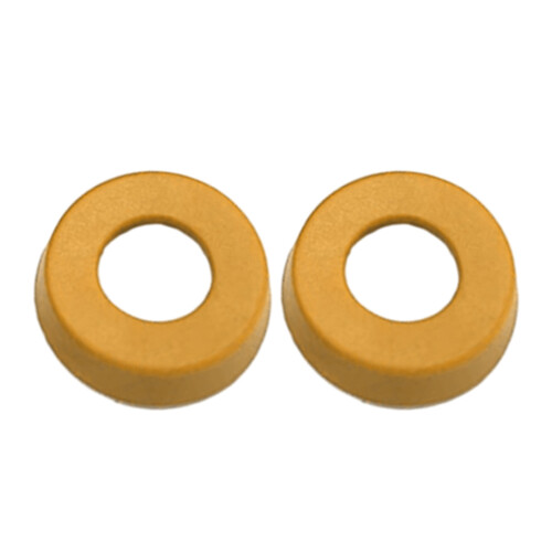 2 Stück Gummi-Tropfenschutz-Pad,-Gelb 21,5 mm groß