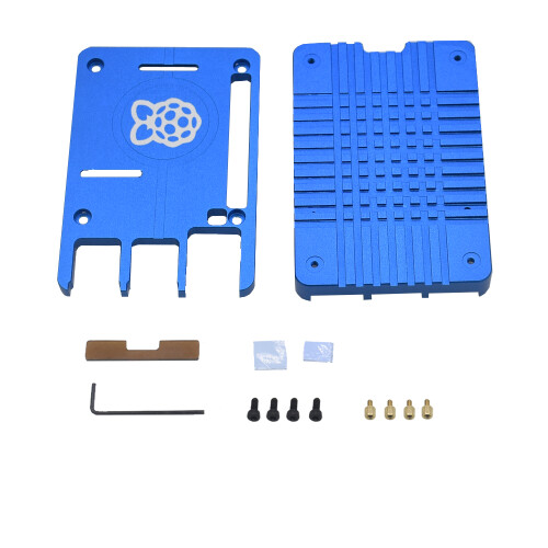 (Black) Ultra-Thin Aluminum Alloy Passive Cooling Case for Raspberry Pi 4 Model B 1