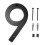Black Acrylic Floating House Number 5 Inch 1