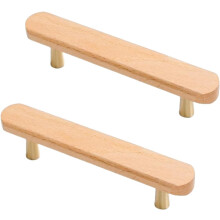 Poignées de tiroir en bois pour chambre d'enfant, style chinois, lot de 2, 96 mm