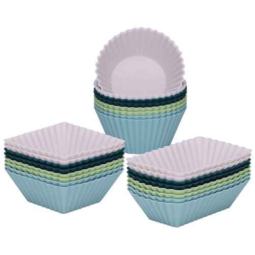 Silicone Muffin Cups Reusable 24 Pieces