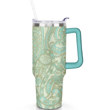 Paisley Stainless Steel Vacuum Tumbler 40 oz