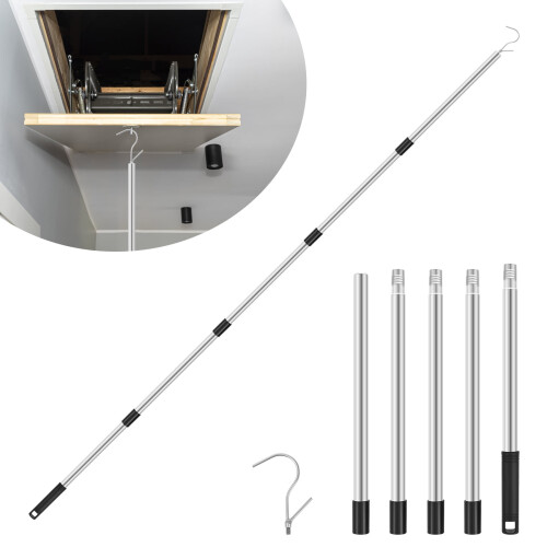 Adjustable Clothes Hook Pole 34 to 76 inches Lightweight