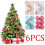 Transparent Blue Glitter Christmas Ornaments 6 pcs 1