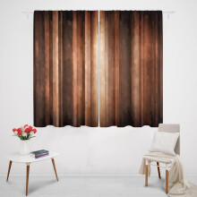 Brown Curtains Rod Pocket 42x54 Inch 2 Panels