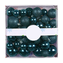 Christmas Ball Ornaments Set Shatterproof 44 pcs Green 2
